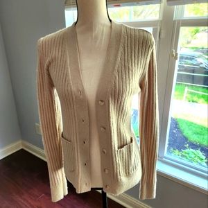LOFT Ribbed Cardigan Sweater